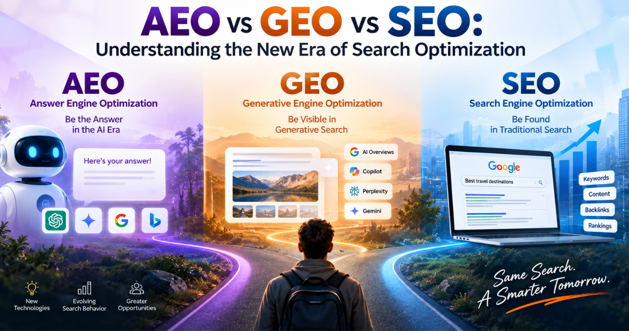 AEO vs GEO vs SEO: Understanding the New Era of Search Optimization